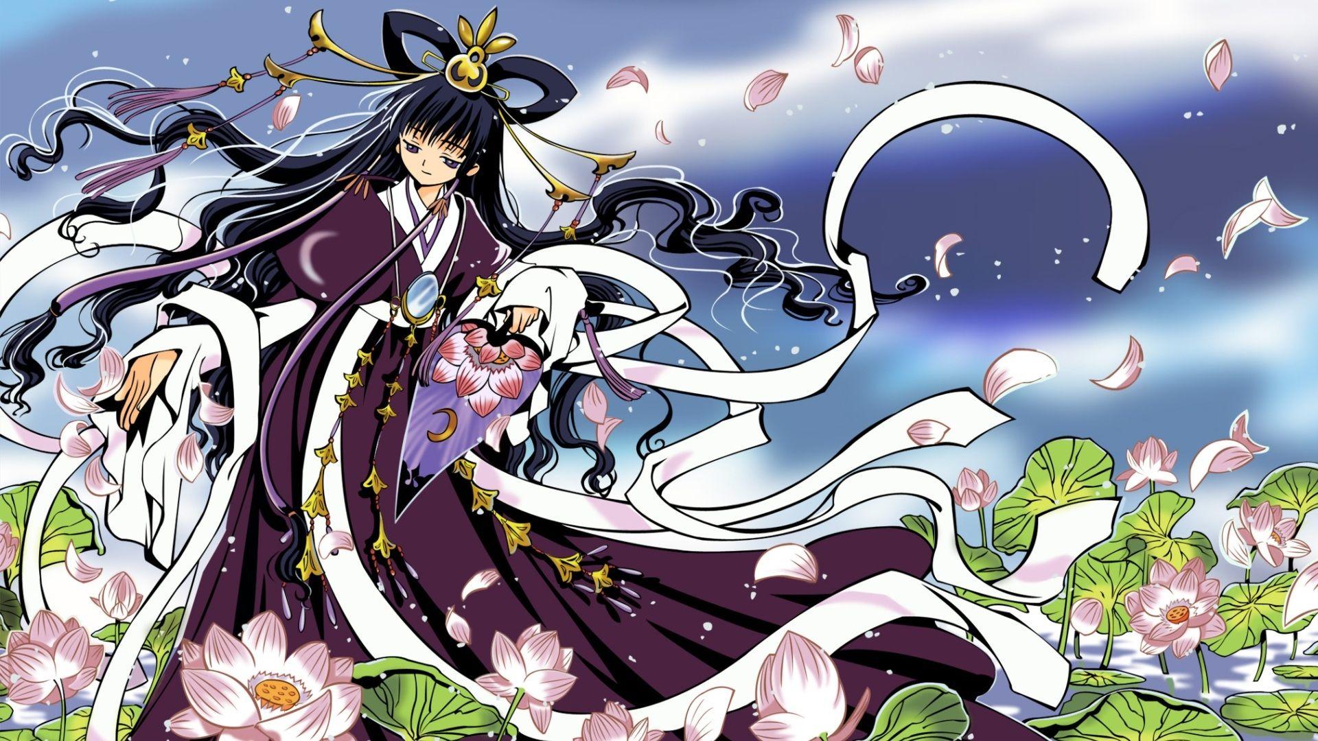 1920x1080 Download Wallpaper 1920x1080 anime, girl, kimono, gesture, grin Full HD 1080p HD Background