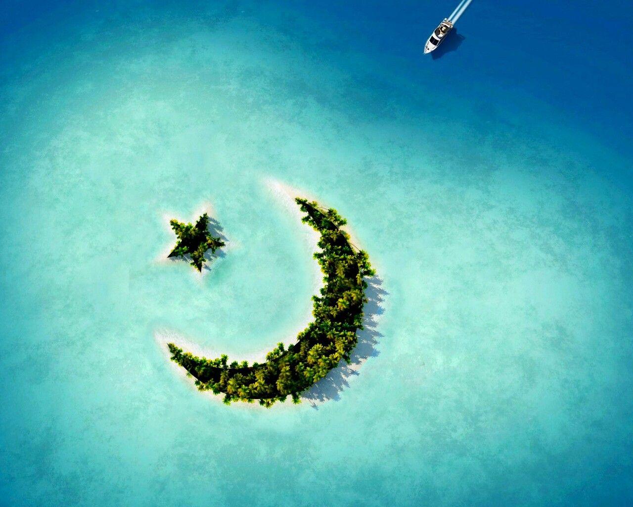 1280x1024 Crescent Moon Star Island 1280x1024 Resolution HD 4k Wallpaper, Image, Background, Photo and Picture