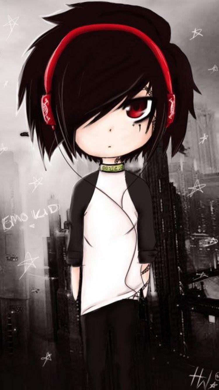 750x1333 Emo Anime Boy Wallpaper