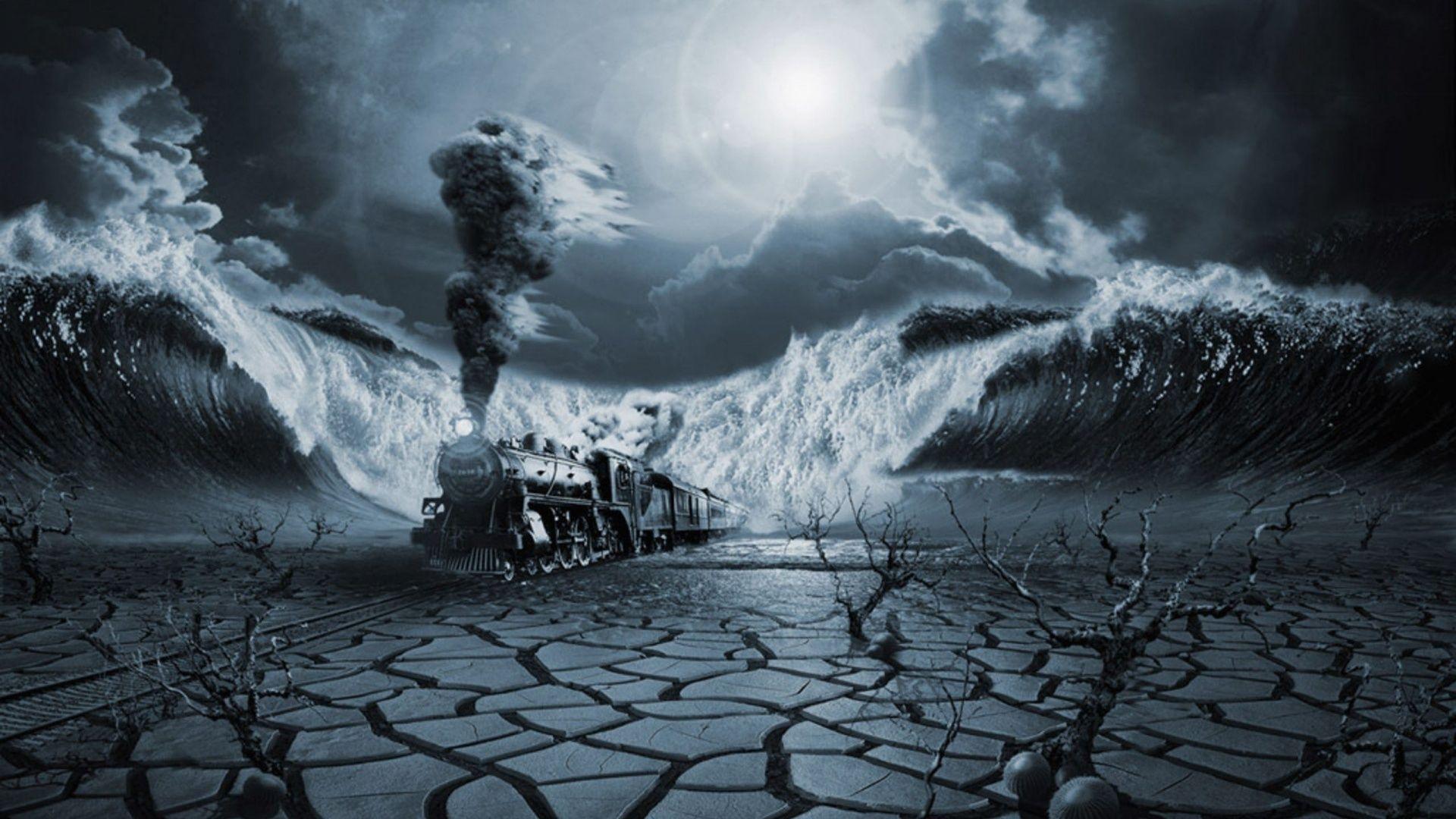 1920x1080 Free download 1920x1080 Surreal Desert Train desktop PC and Mac wallpaper [1920x1080] for your Desktop, Mobile & Tablet. Explore Surreal Desktop Background. Dark Surreal Wallpaper, Surreal Wallpaper HD