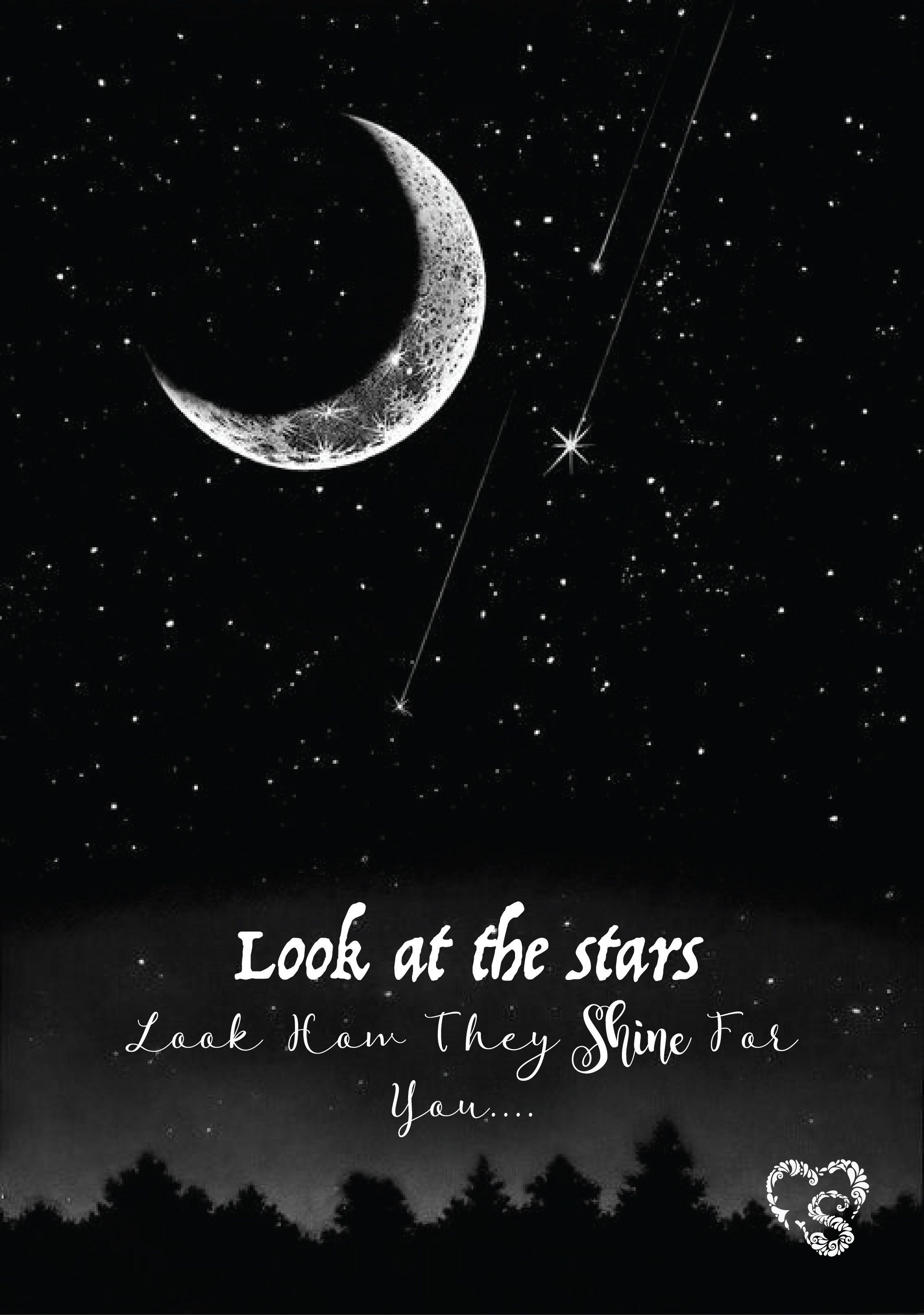 2083x2963 Night Sky Crescent Moon And Stars