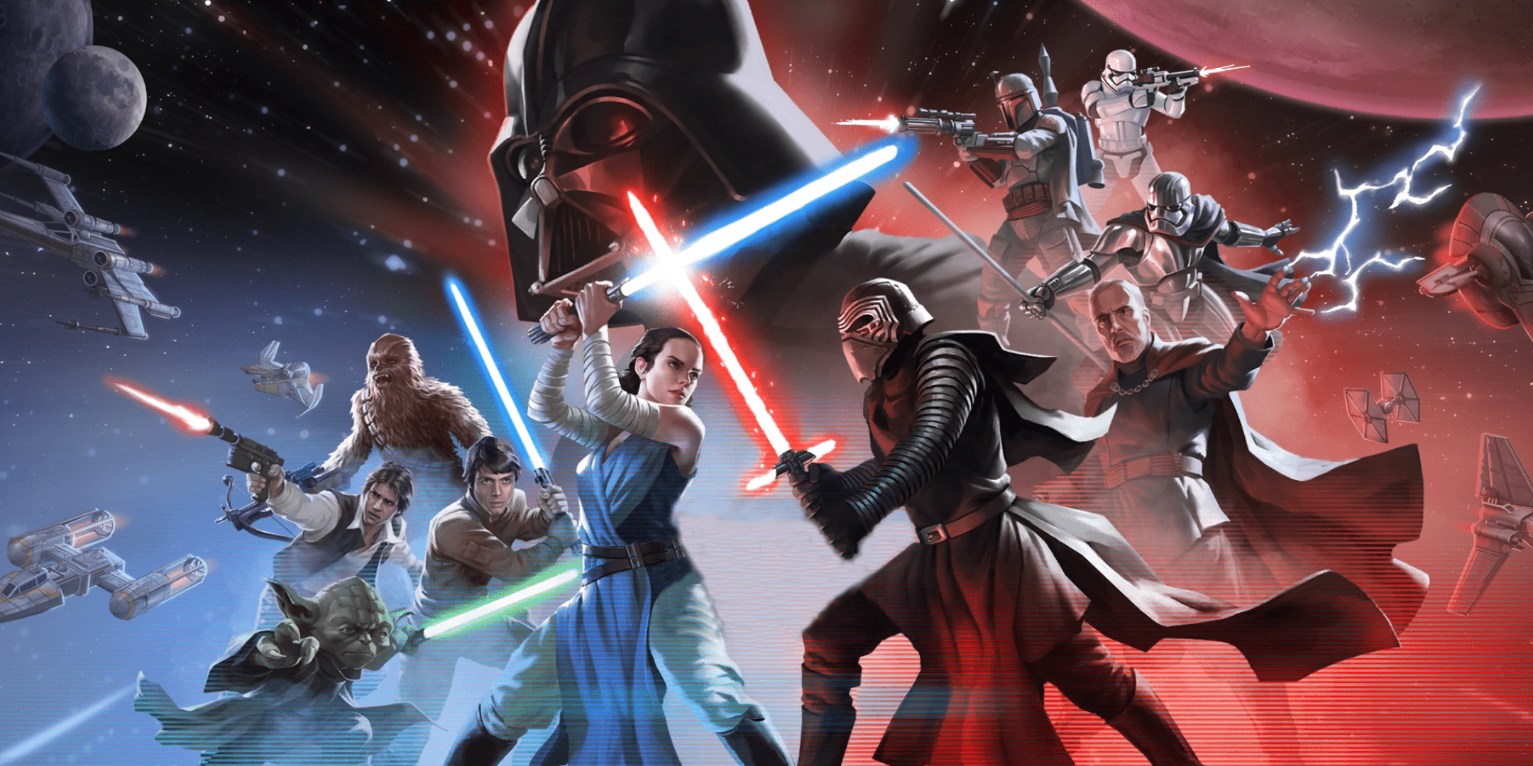 2160x1080 Star Wars Galaxy Of Heroes Wallpaper