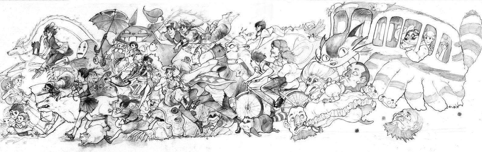 Black and White Studio Ghibli Wallpapers - Top Free Black and White