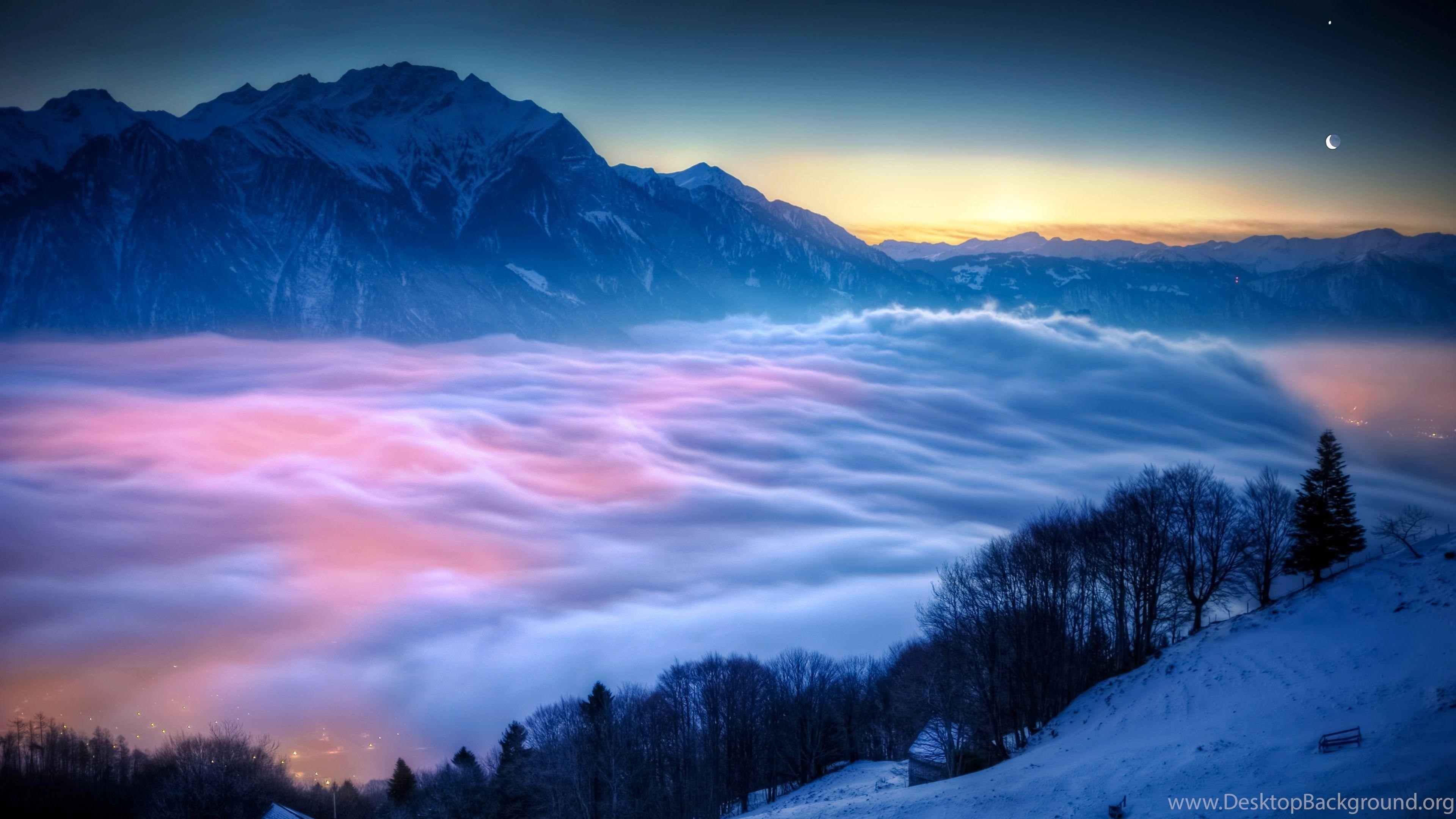 3840x2160 Landscape Computer Background Mountain Background