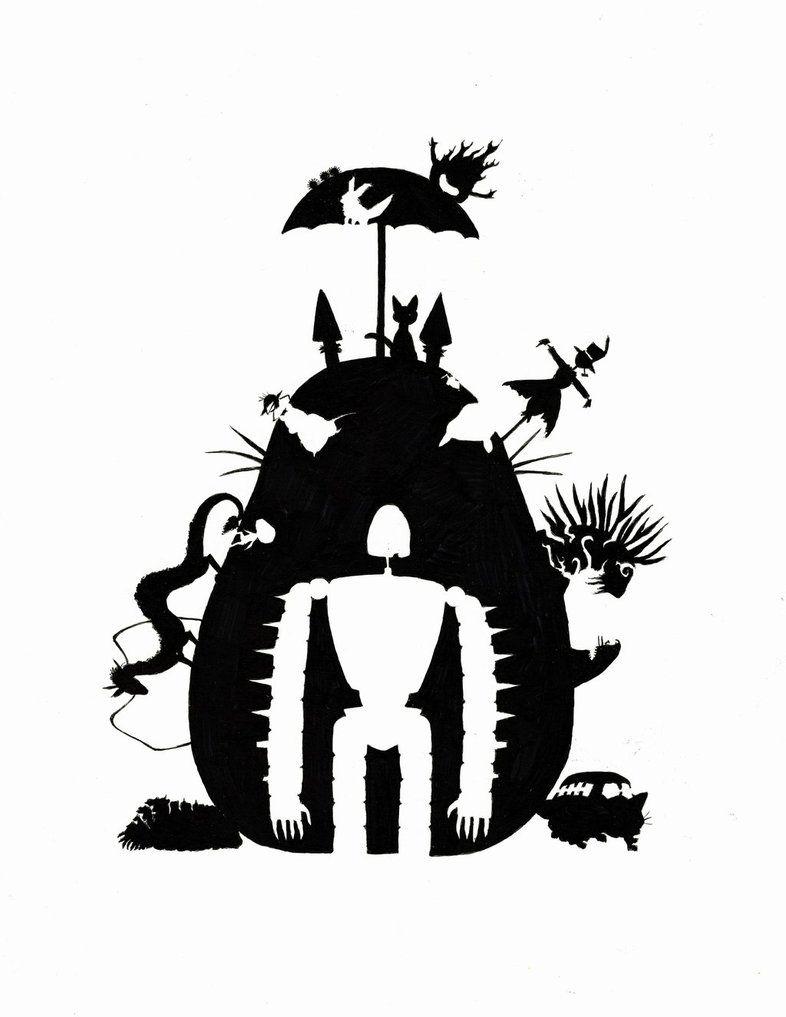 Black and White Studio Ghibli Wallpapers - Top Free Black and White Studio  Ghibli Backgrounds - WallpaperAccess