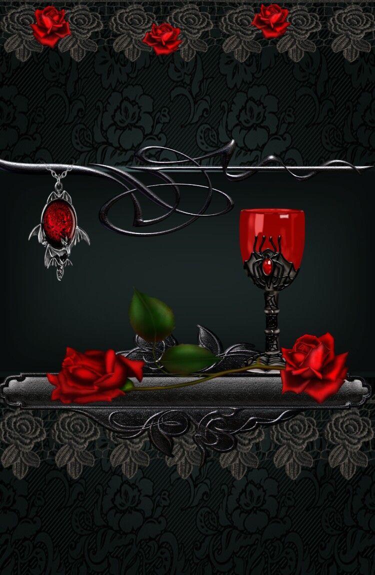 750x1150 Gothic Wall Wallpaper.By Artist Unknown. Gothic wallpaper, Gothic rose, Rose wallpaper