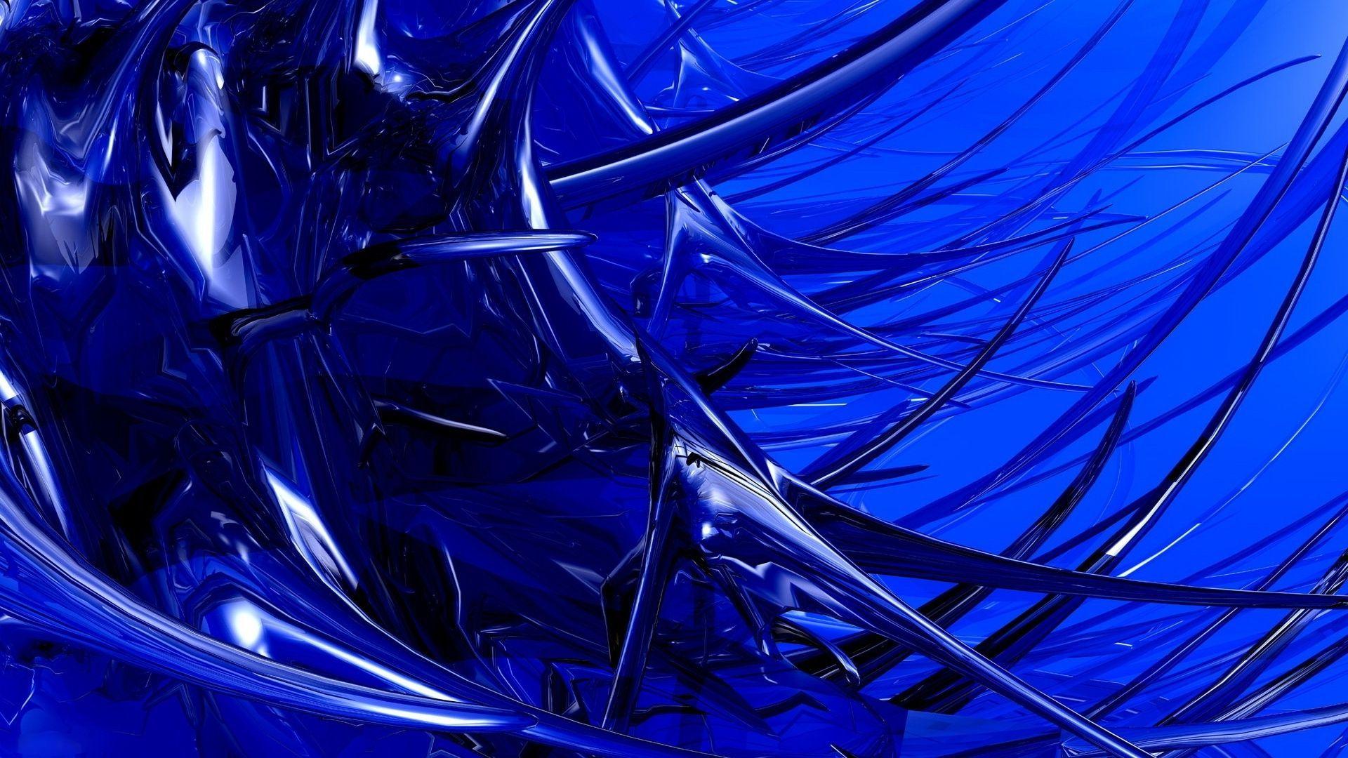 1920x1080 Hd Blue Glass Spikes Wallpaper