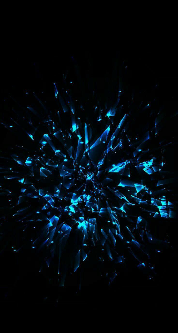 736x1370 Broken glass #wallpaper. Black and blue wallpaper, Technology wallpaper, Black phone wallpaper