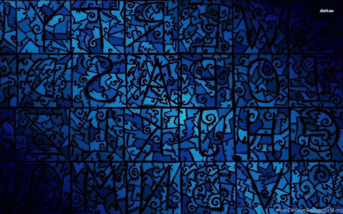 1440x900 Blue Stained Glass Wallpaper Abstract Wallpaper Desktop Background