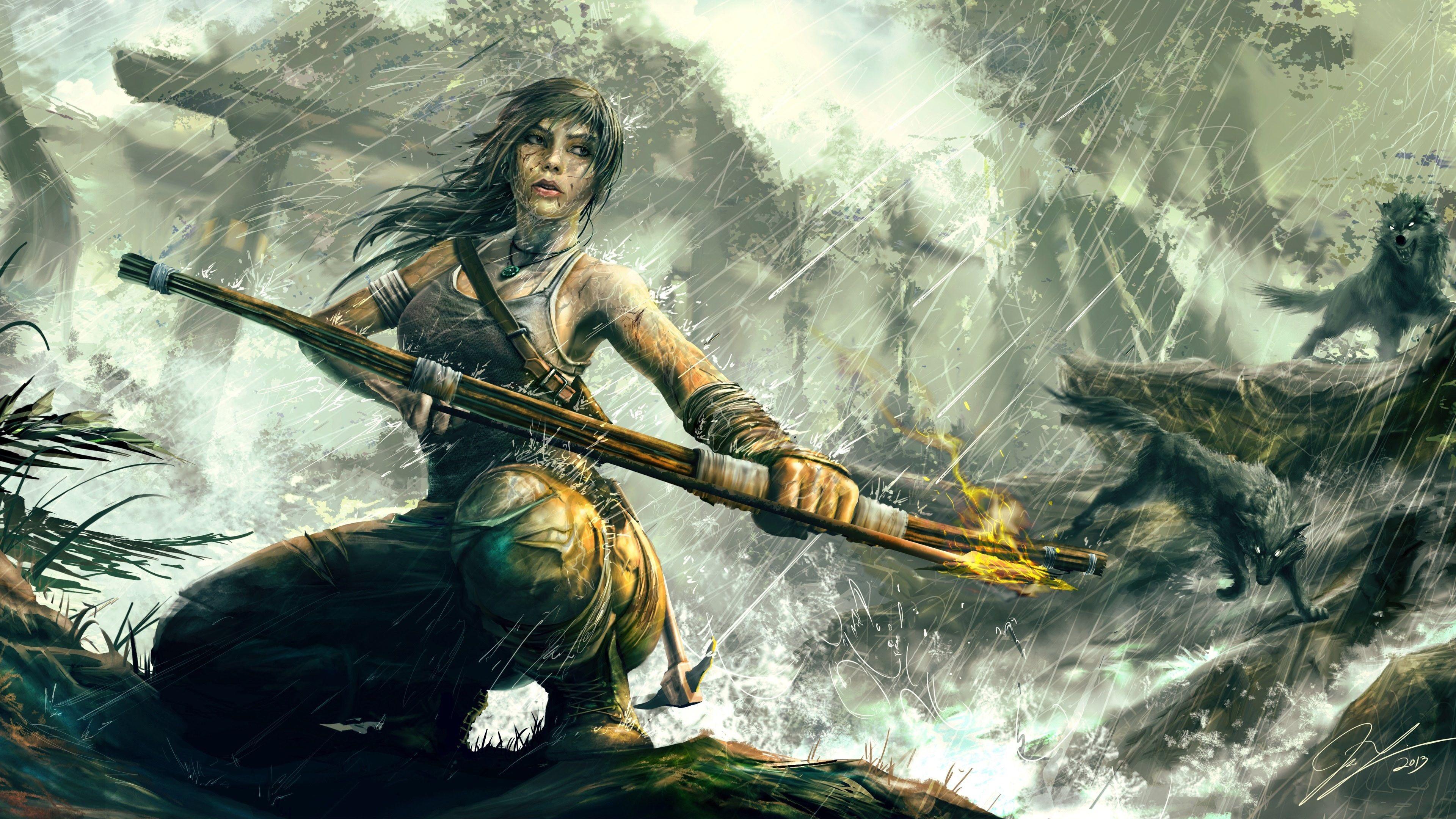 3840x2160 Wallpaper Rise Of The Tomb Raider, Lara Croft In Rain Of Tomb Raider 2020 Wallpaper & Background Download