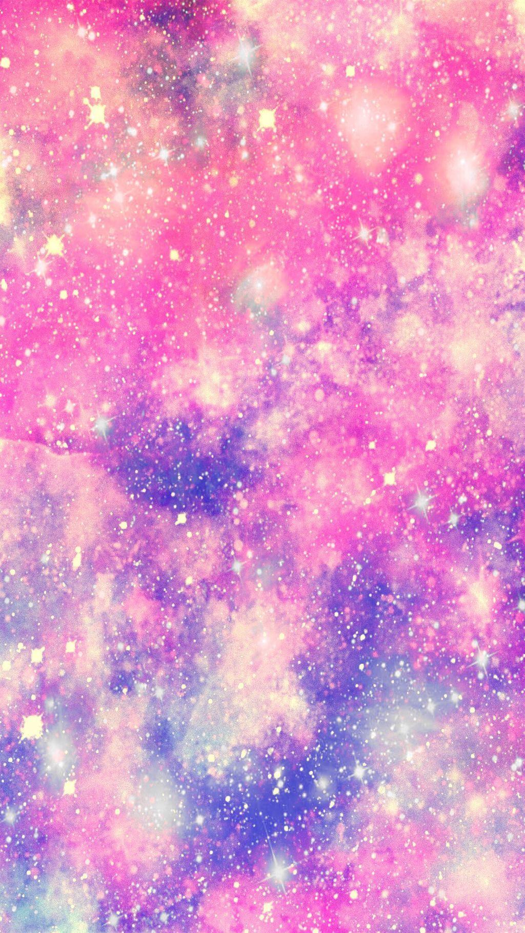 1024x1820 Pastel Yellow Galaxy Wallpaper
