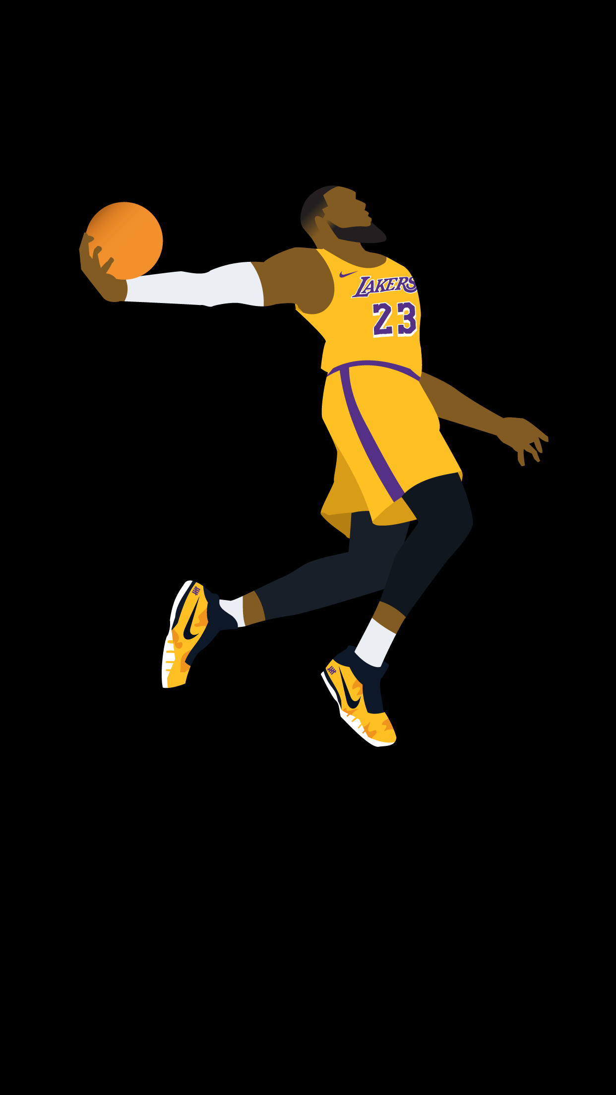 1242x2208 Lakers HD Wallpaper