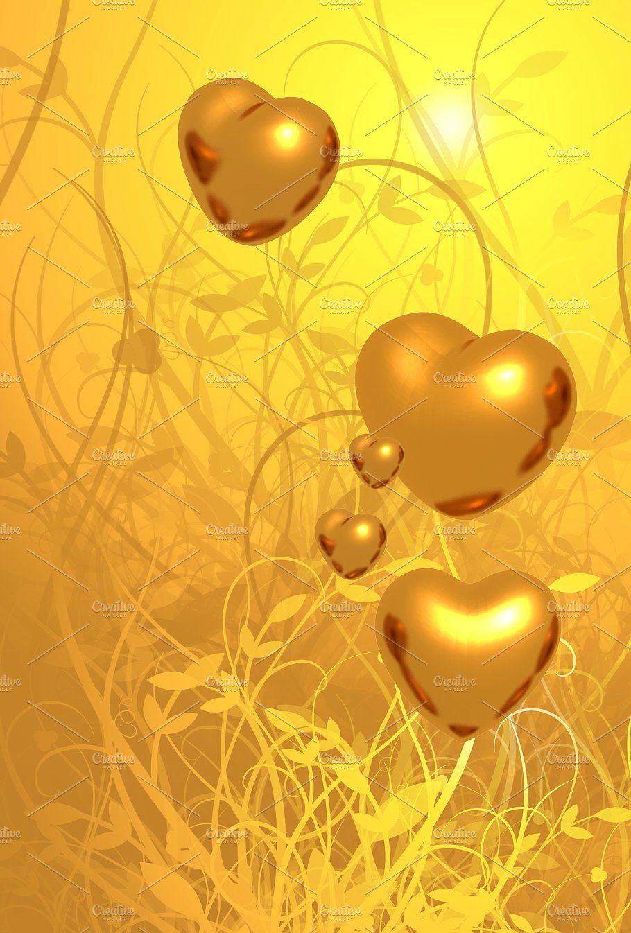 Golden Heart Wallpapers Top Free Golden Heart Backgrounds