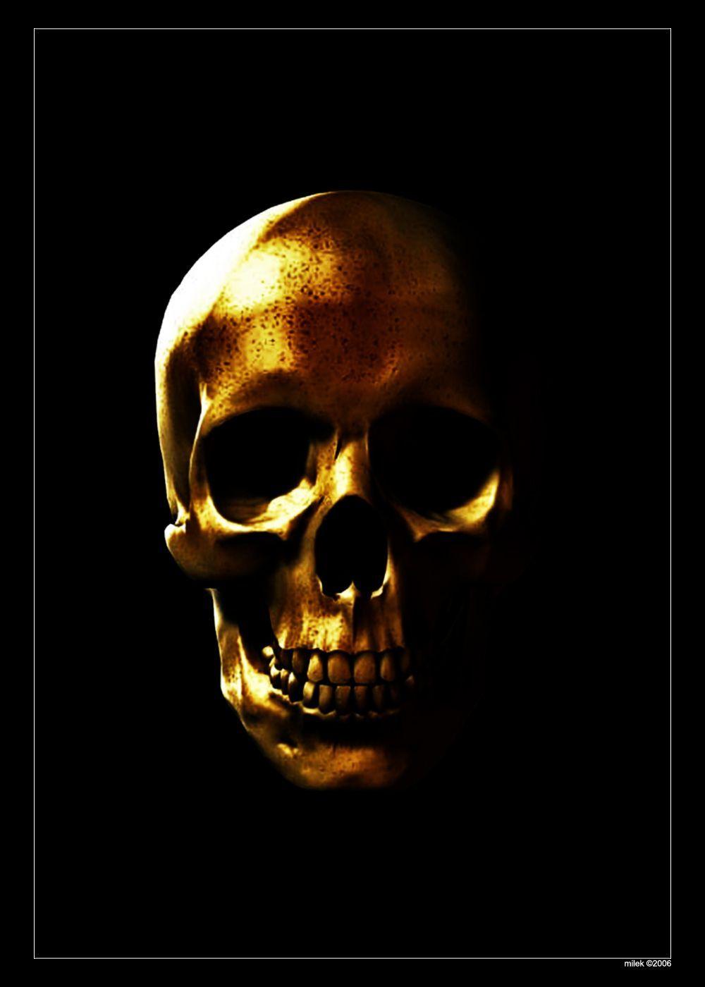 1000x1400 Gold Skull. Skull, Gold skull, Skull art