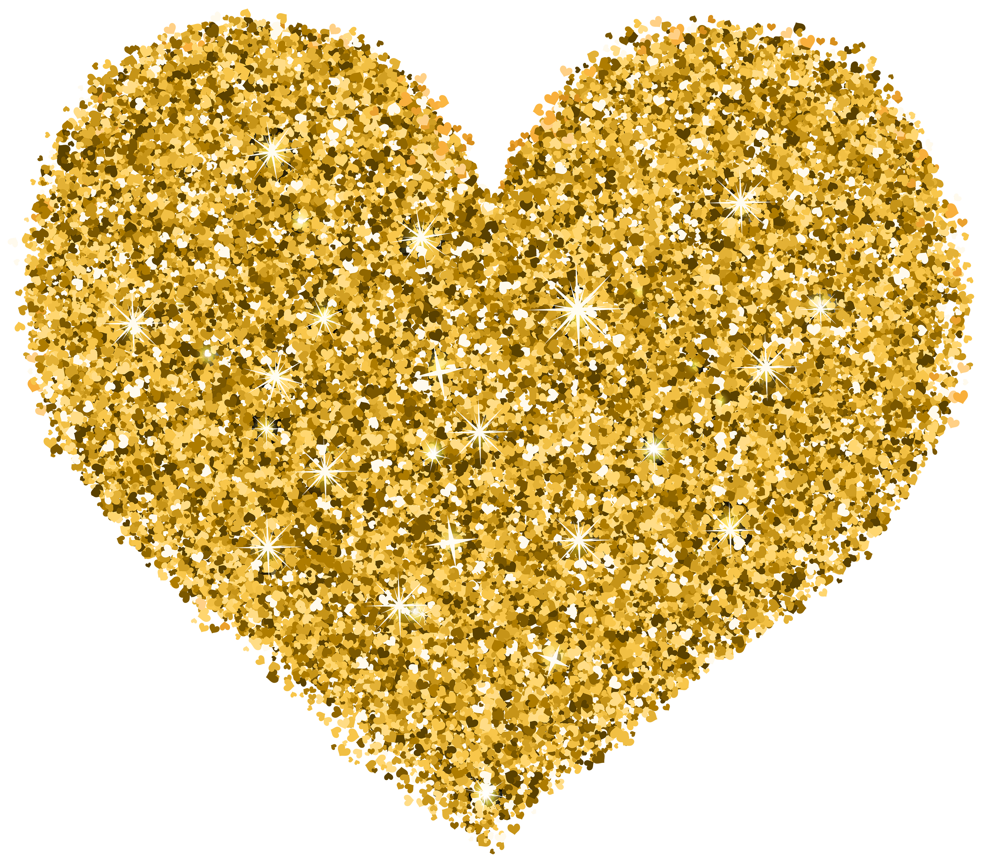 4000x3513 Decorative Golden Heart Transparent Image Quality Image And Transparent PNG Free Clipart