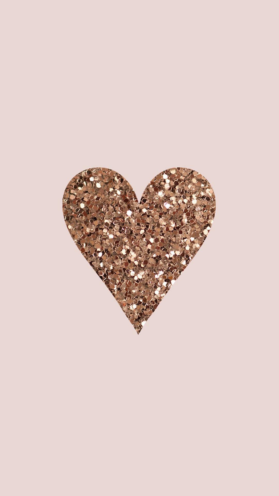 1080x1920 Rose Gold Wallpaper Hearts
