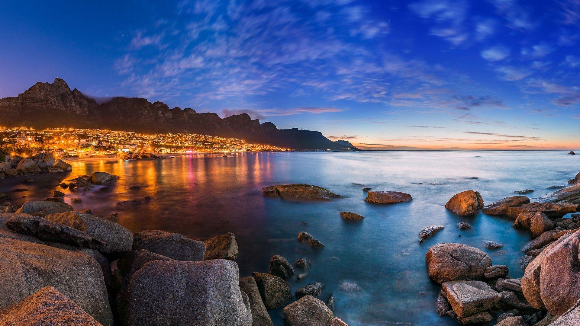 1920x1080 Beautiful City lights [1920x1080]. South africa tours, Africa tour, Cape town south africa