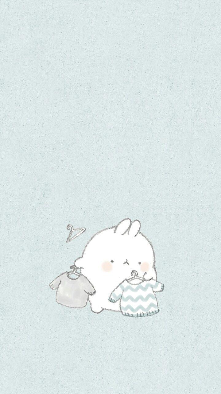 720x1280 art, bunny, cartoon, cute art, cute baby, cute illustration, drawing, illustration, kawaii, wallpaper, illustration bunny, art bunny, cute, molang, art molang