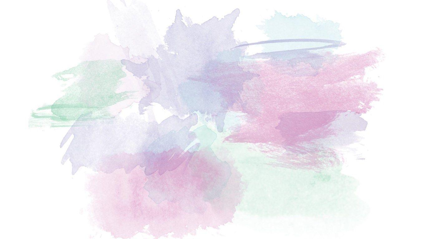 1366x768 Pink Lavender Mint Watercolour Brushstrokes Desktop Wallpaper. Desktop Background