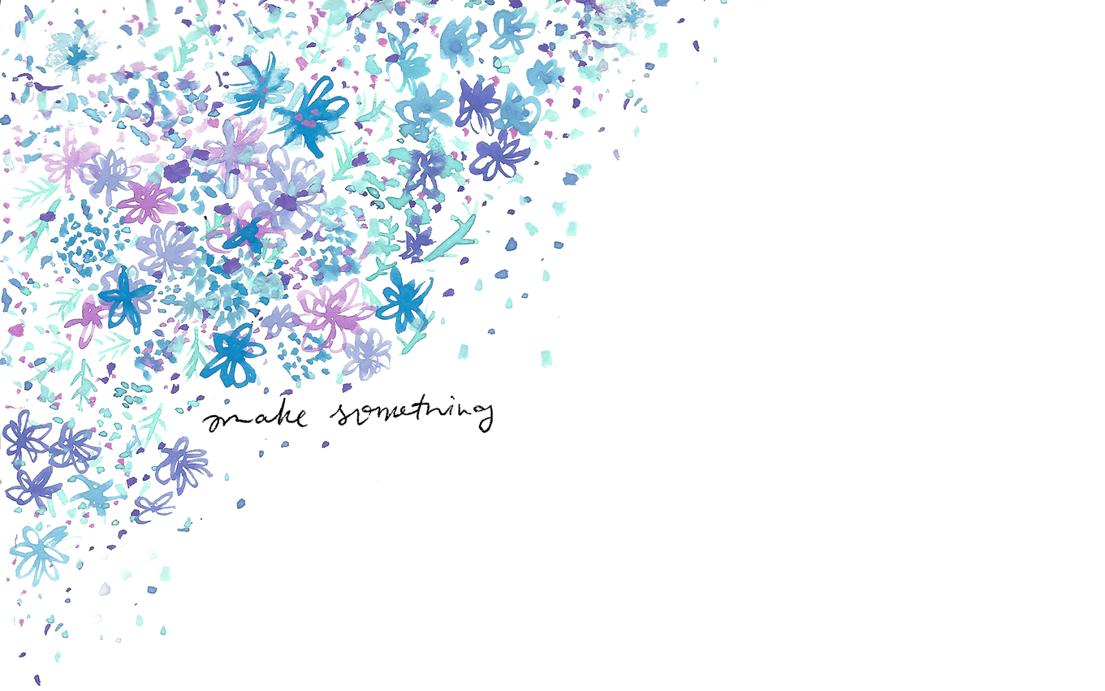 1600x1001 Watercolor Flower Laptop Background .