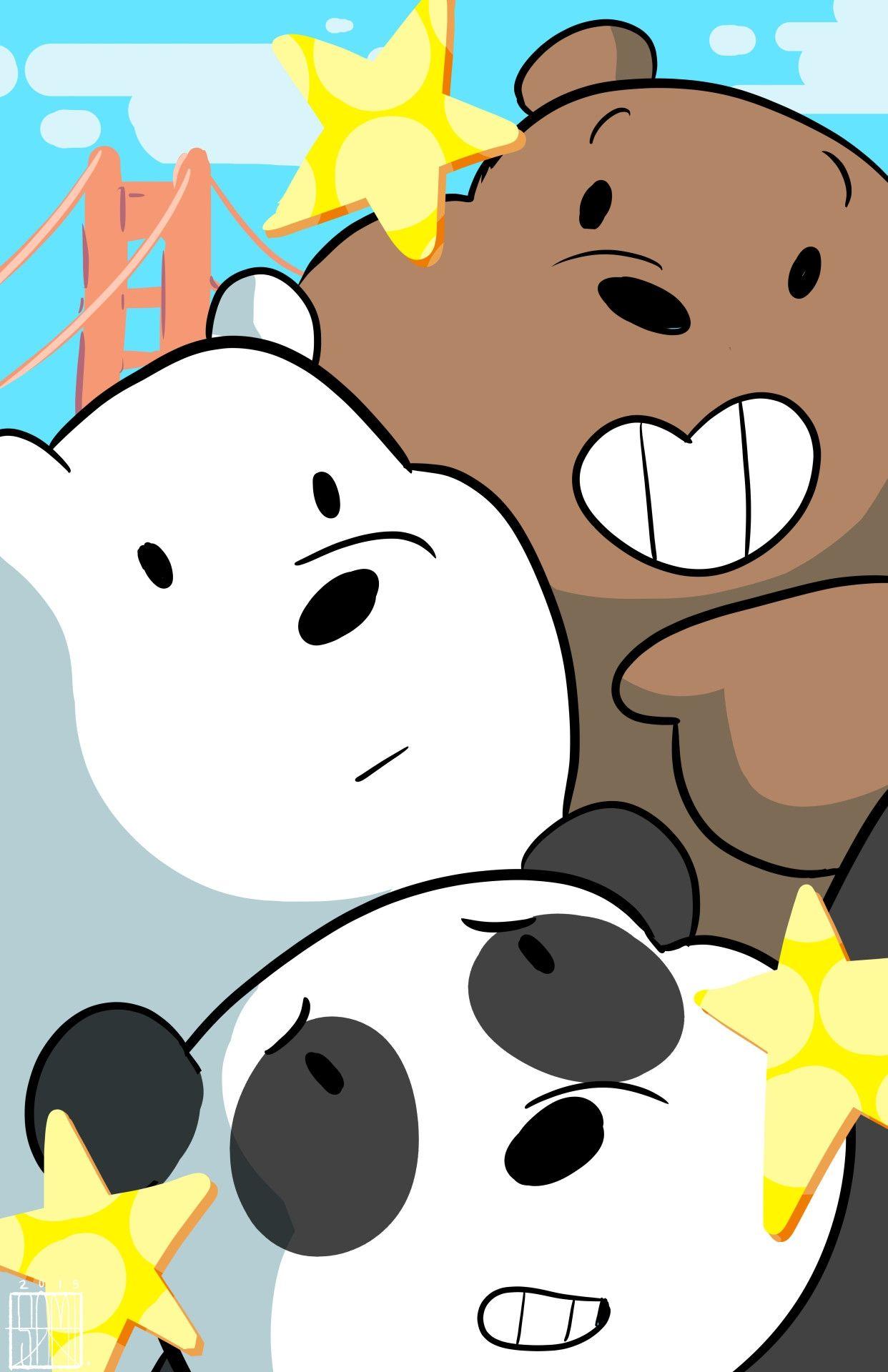1242x1920 We Bare Bears Wallpaper 94 Image with The Amazing We Bare Bears Wallpaper iPad. Bear wallpaper, We bare bears wallpaper, Cartoon wallpaper