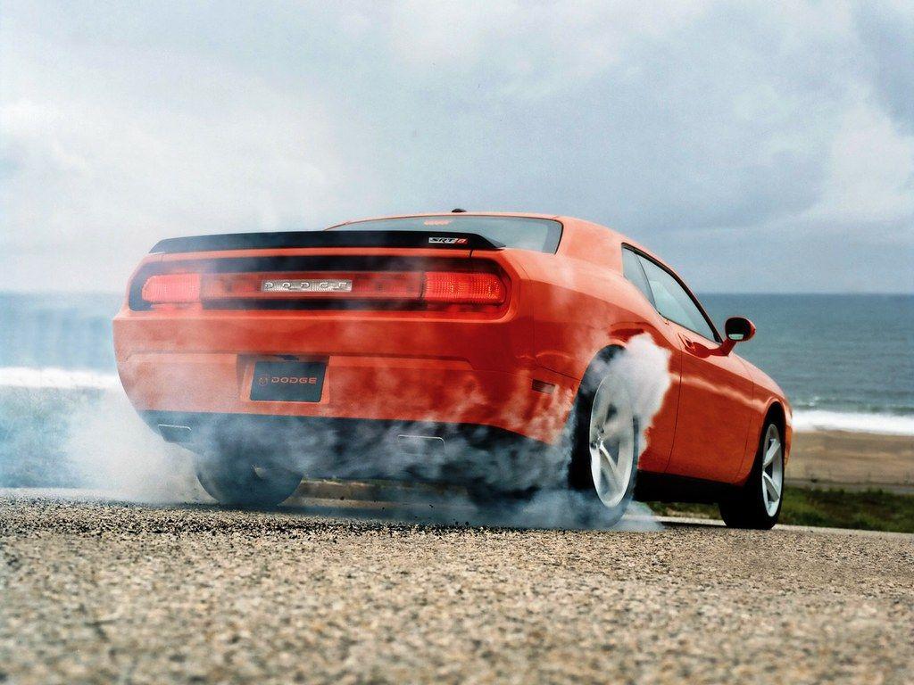 1024x768 Dodge Challenger SRT8 Burnout at Shore. Just received this