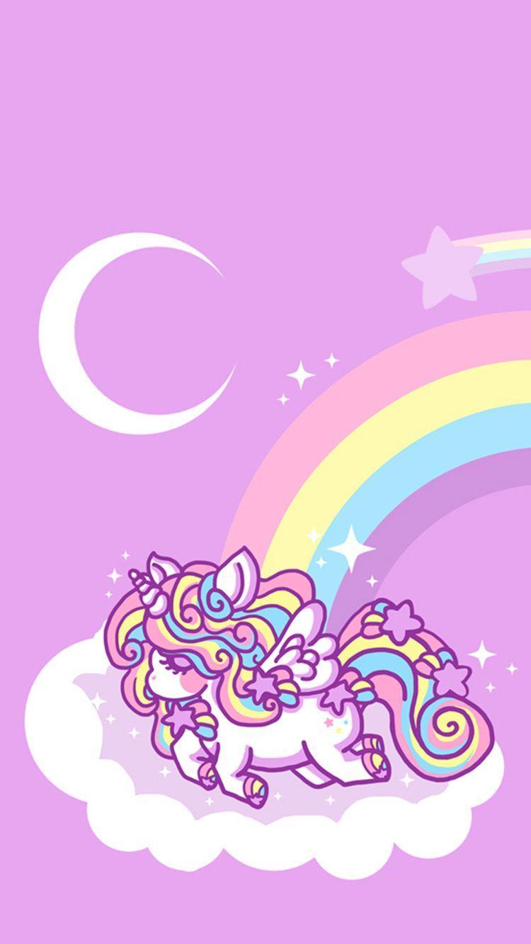 750x1333 Beautiful Cute Pink Unicorn Wallpaper