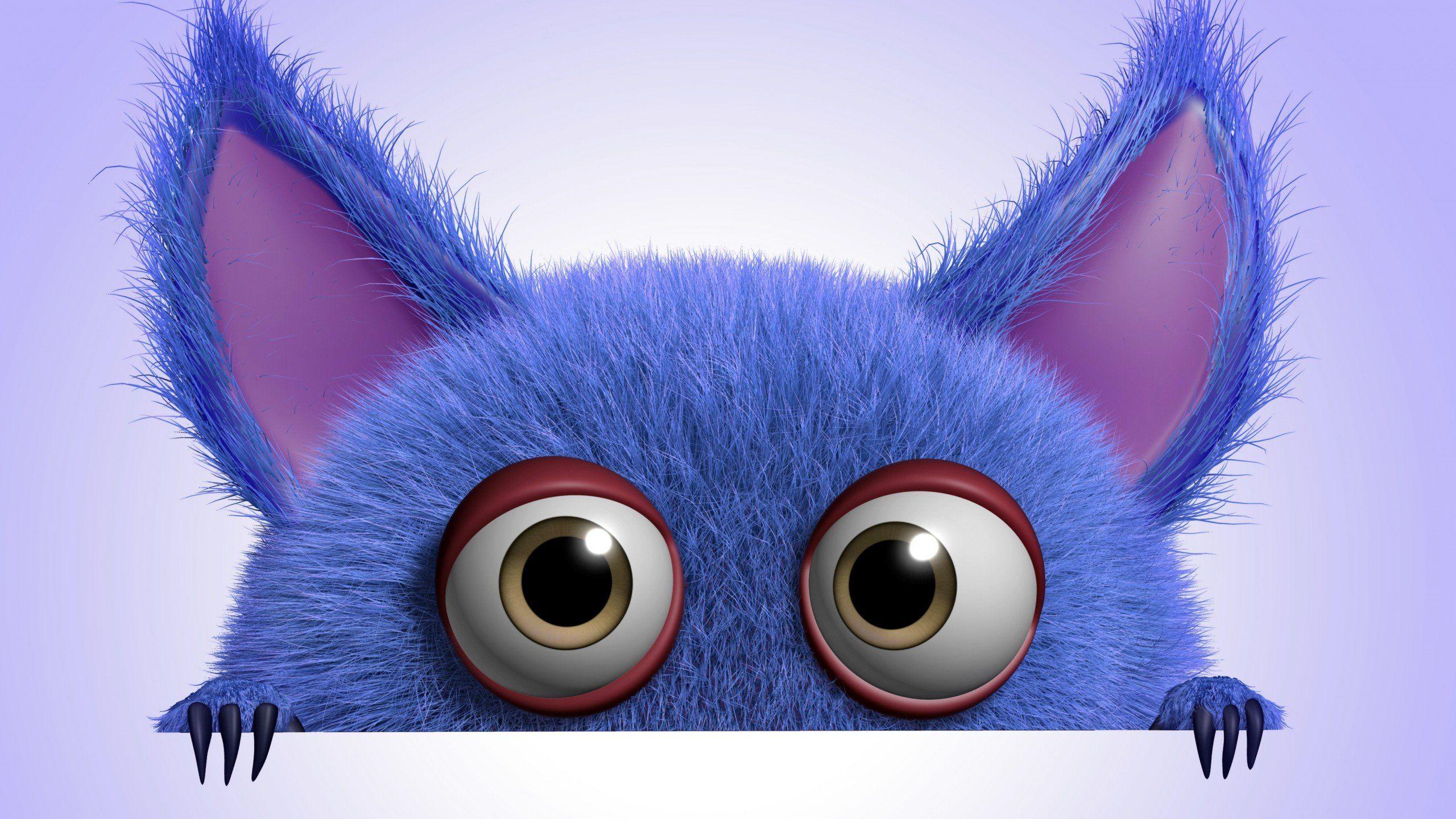 2560x1440 Cute Monster Wallpaper