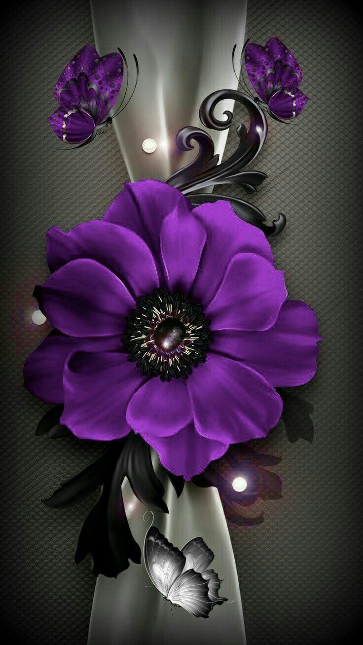 Abstract Purple Flower Phone Wallpapers Top Free Abstract Purple
