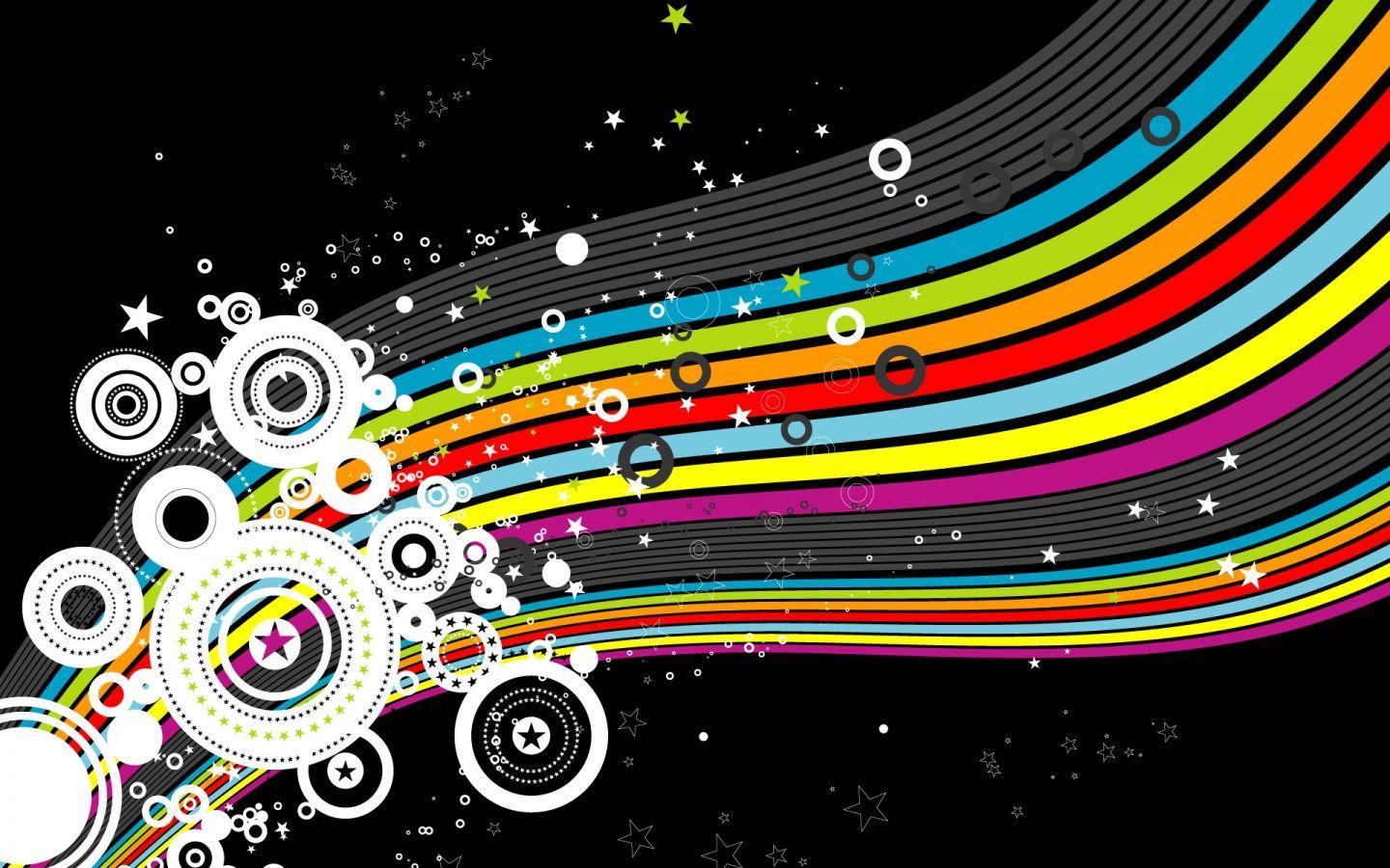 1440x900 Colorful Stars HD Wallpaper in jpg format for free download