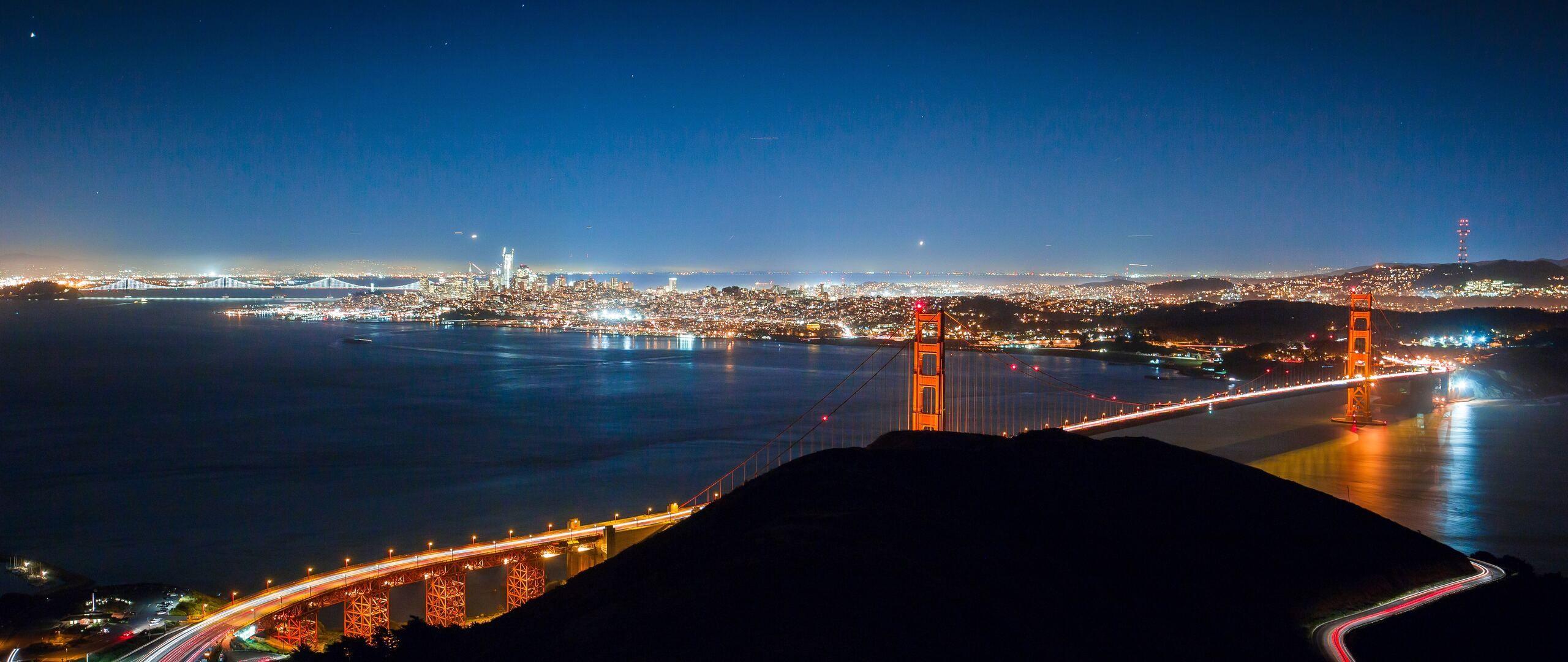 2560x1080 City Lights San Francisco 5k 2560x1080 Resolution HD 4k Wallpaper, Image, Background, Photo and Picture
