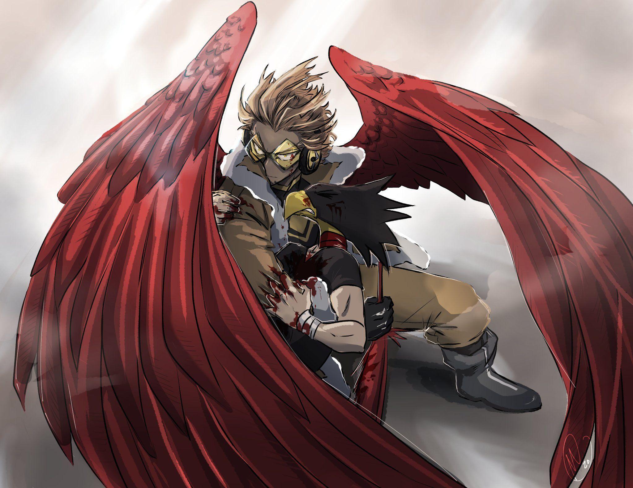 2047x1578 hawks and tokoyami no Hero Academia Wallpaper