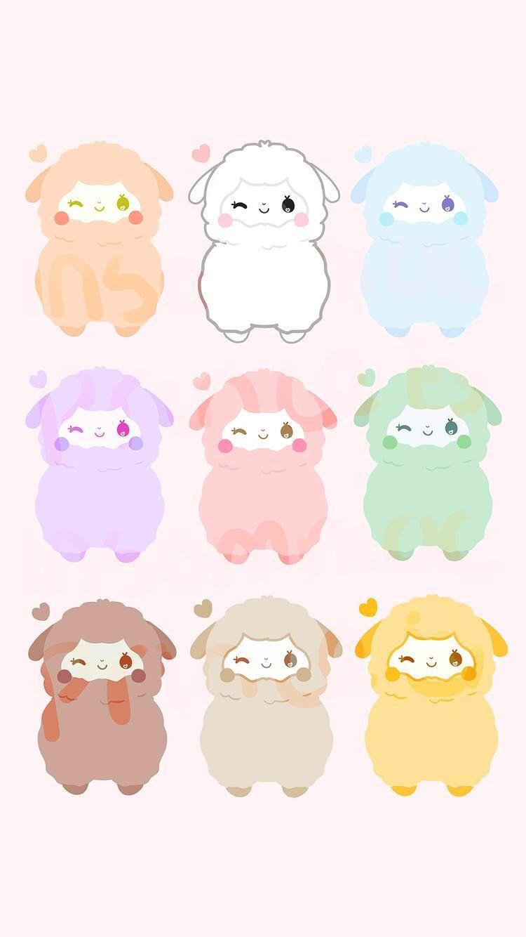 750x1334 Cartoon Alpaca Wallpaper