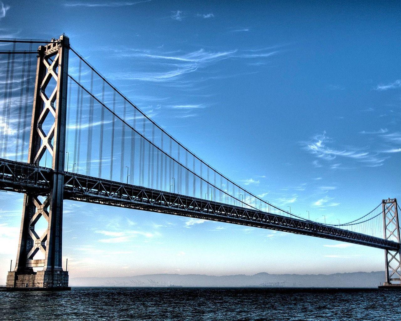 1280x1024 San Francisco Bay Bridge Photography HD Wallpaper