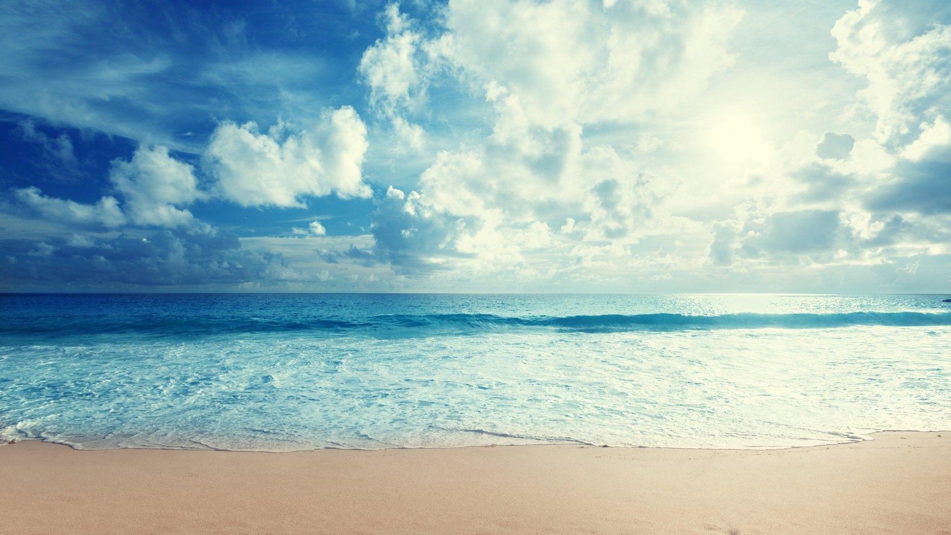 Blue Sky Beach Wallpapers Top Free Blue Sky Beach Backgrounds WallpaperAccess