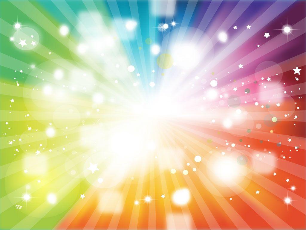 1024x768 Group of Rainbow Stars Wallpaper