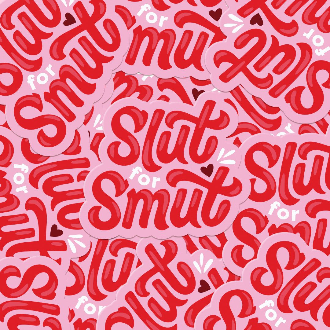 1080x1080 Slut for Smut Romance Book Reader Vinyl Sticker