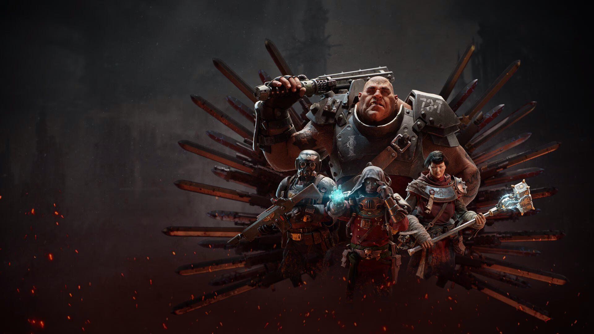 1920x1080 Warhammer 000: Darktide Ultra HD Epic Battle Wallpaperx2160