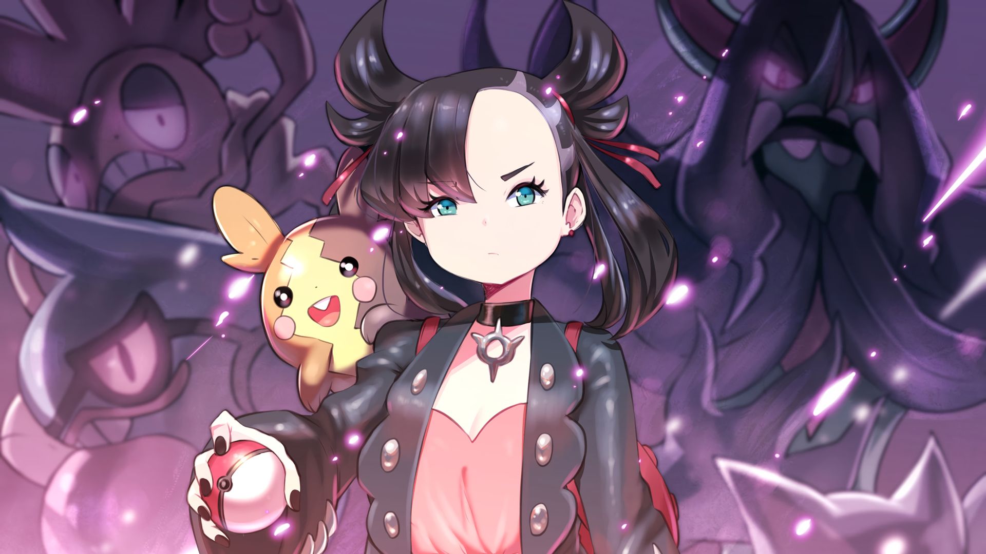 1920x1080 Marnie Morpeko Pokeball HD Pokemon Sword And Shield Wallpaper