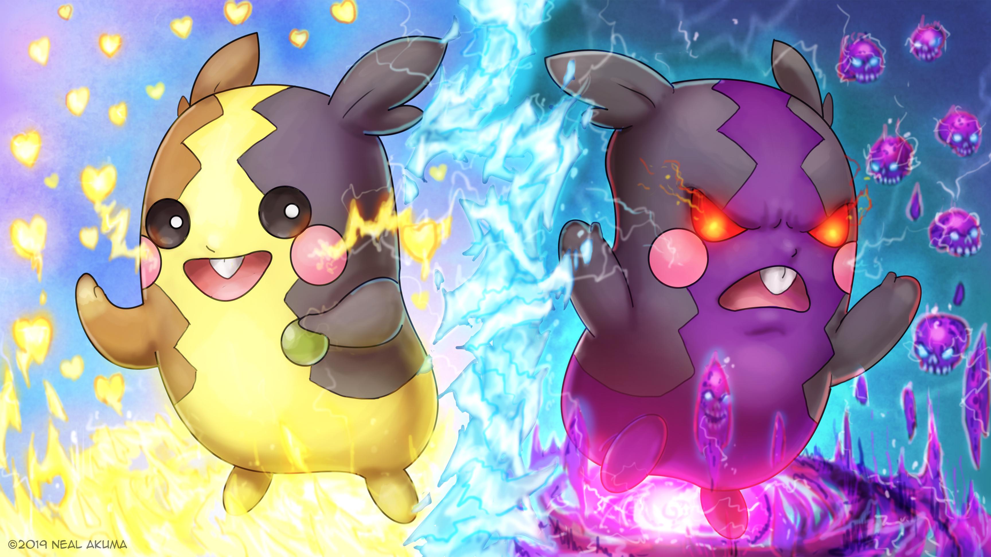 3456x1944 Morpeko fan art I did