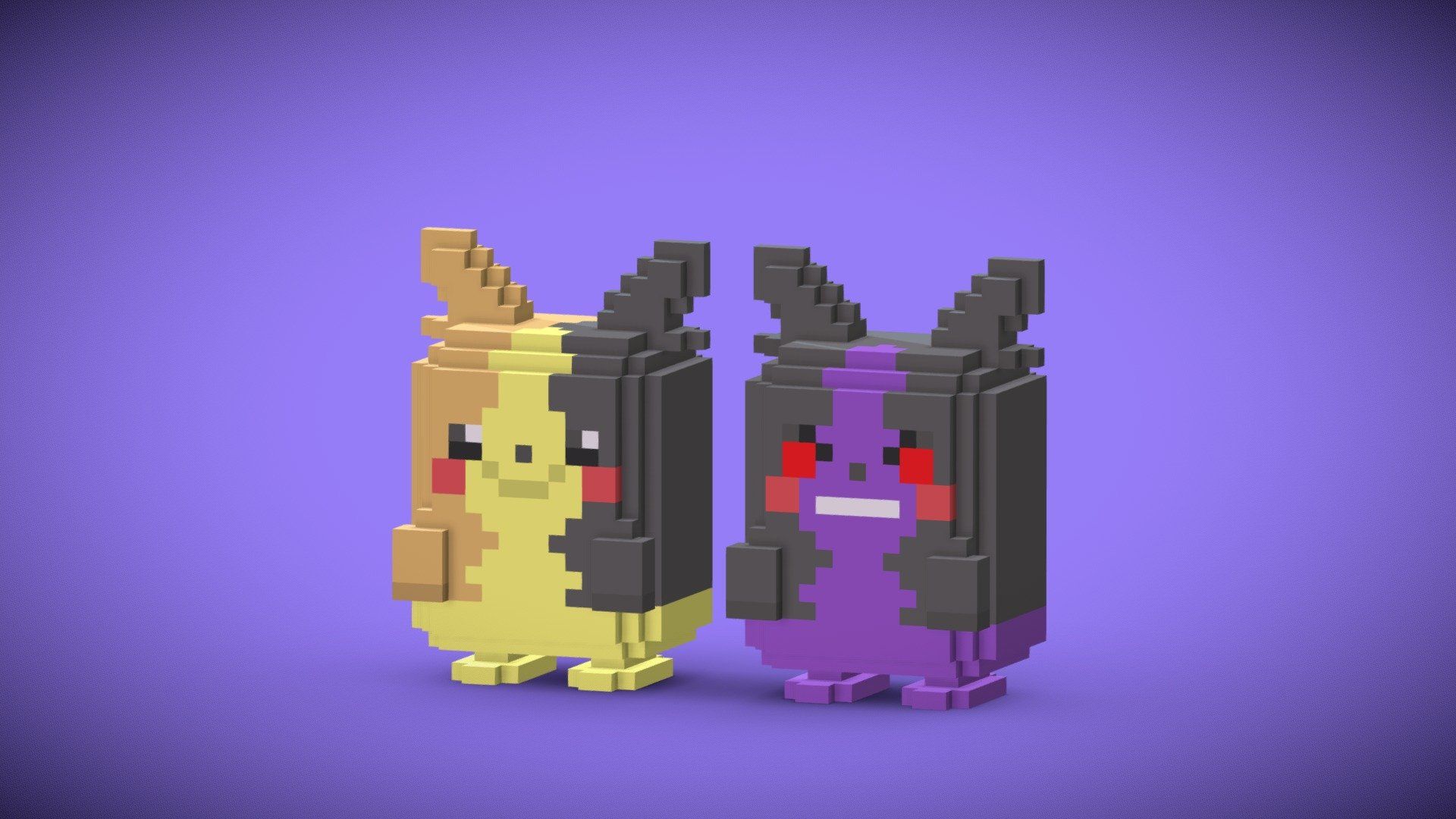 1920x1080 Morpeko Voxel Art Free 3D model by pratamacam [f85b312]