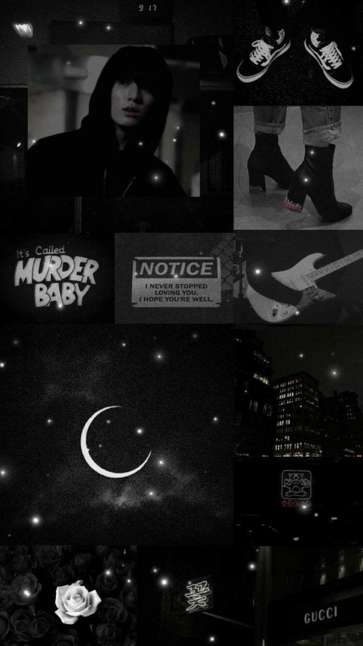 720x1280 Black wallpaper aesthetic korean. Blackcore aesthetic wallpaper, Dark wallpaper, Jungkook black aesthetic wallpaper