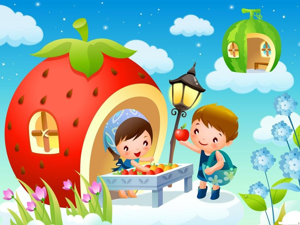 1024x768 Vector Children Desktop Wallpaper 07359