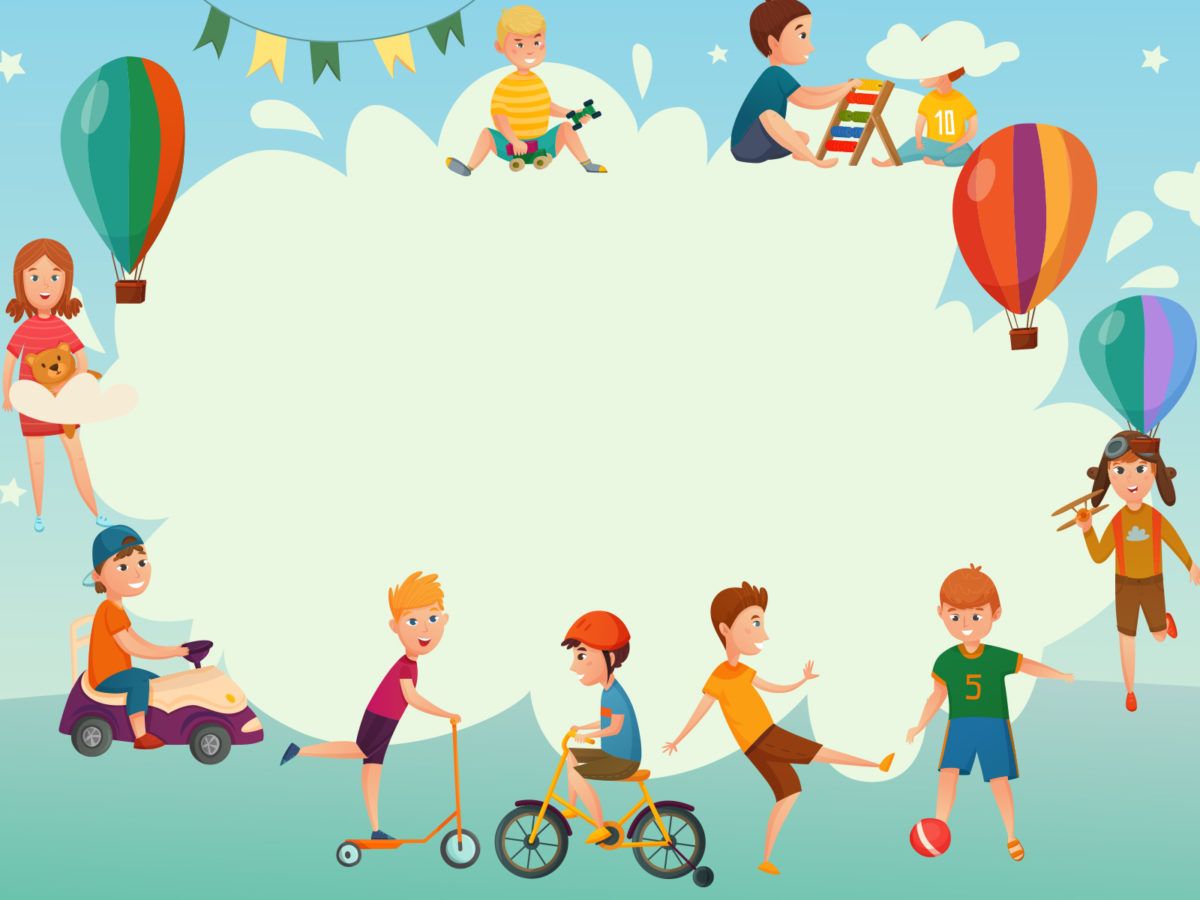 1200x900 Playing Kids Border Background. Beauty, Cartoon, Games Templates. Free PPT Grounds