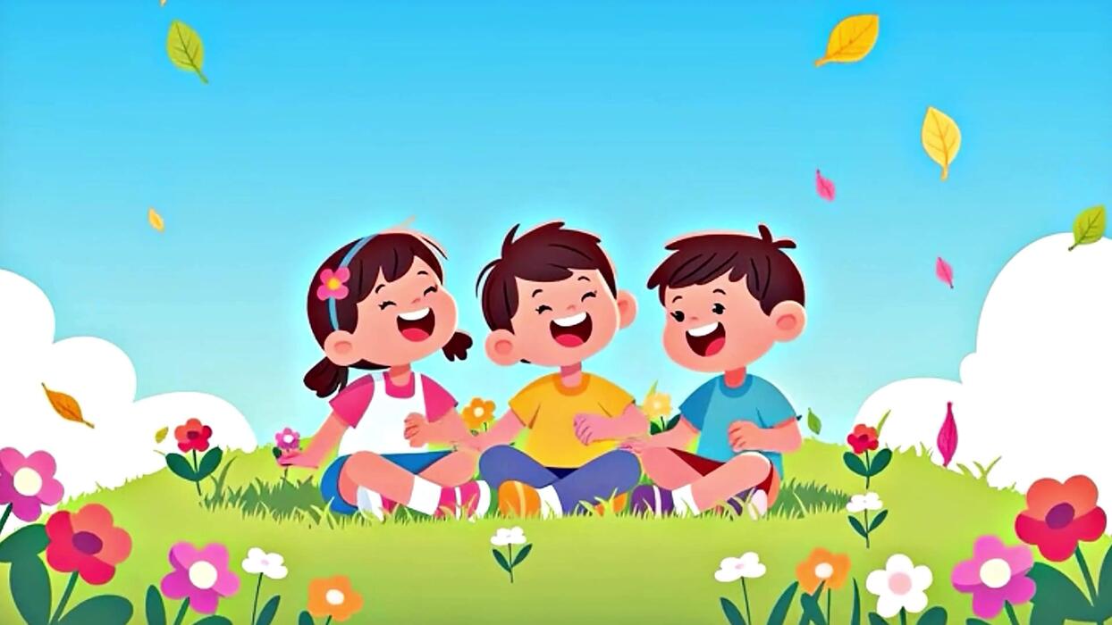 1244x700 footage of children playing animation