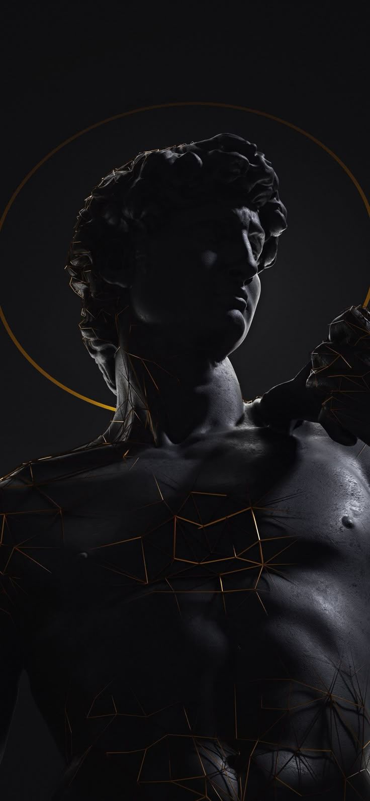 736x1593 Greek gods wallpaper iphone. Black statue aesthetic, Greek wallpaper aesthetic black, Greek god sculptures