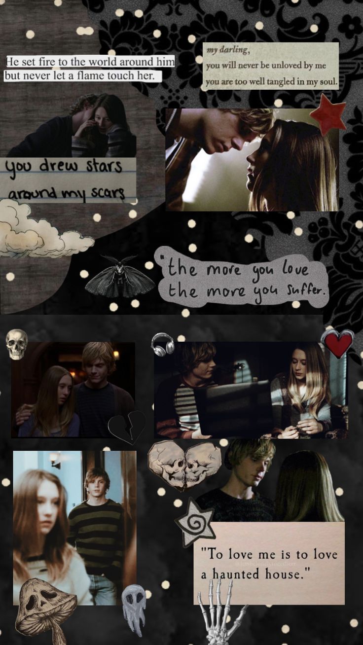 736x1308 tatelangdon #violetharmon #tateandviolet #americanhorrorstory #ahs #murderhouse #love #aesthetic #vibes #wallpaper #tv. Tate and violet wallpaper