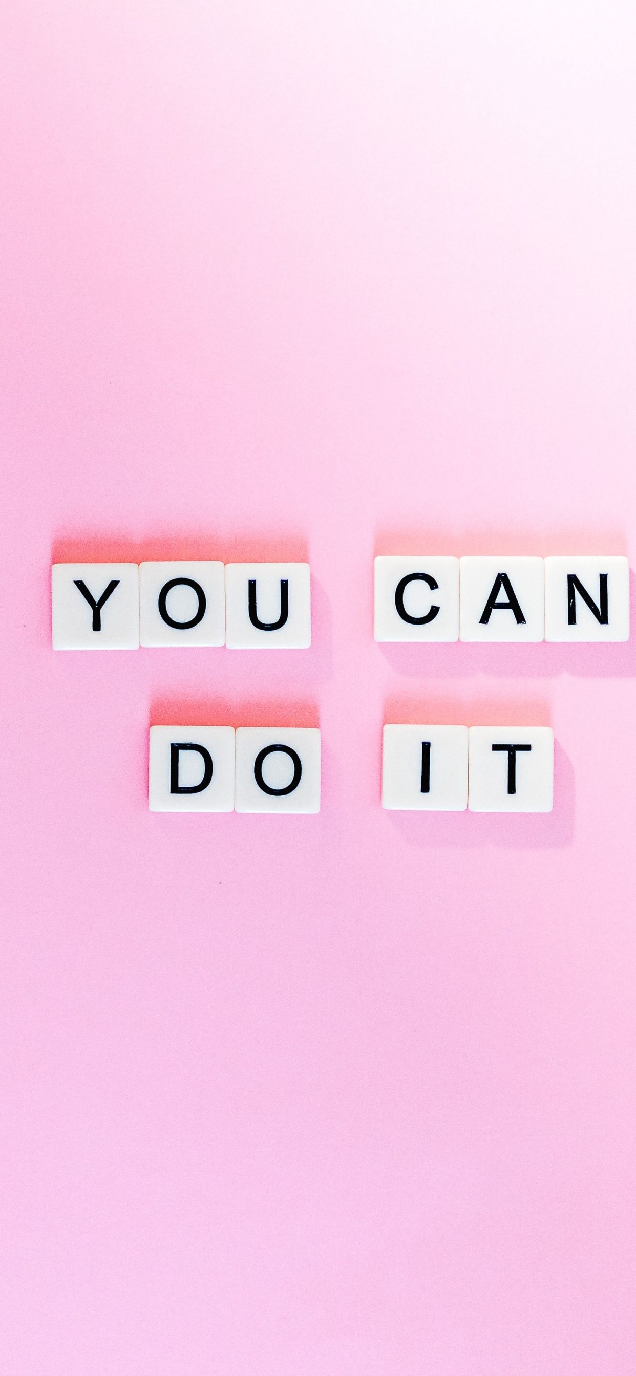 1242x2688 You Can Do It Wallpaper 4K, Pink background