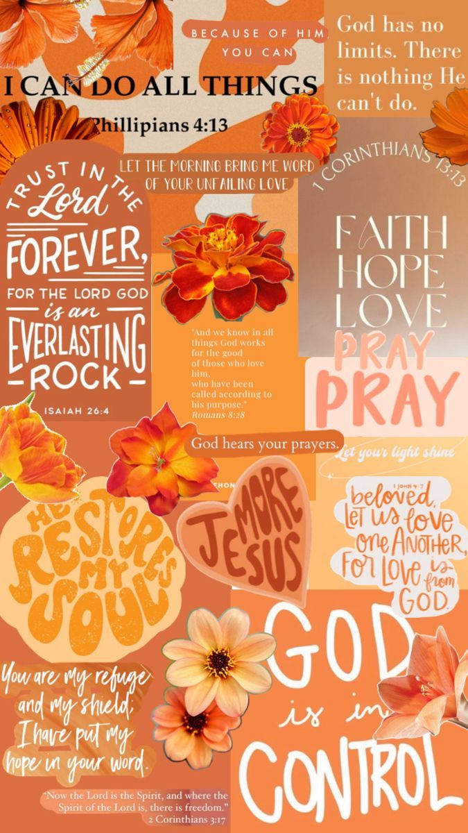 675x1200 Is in control. #bible #bibleverse #verse #quotes #orange #flowers #aesthetic #wallpaper #collage