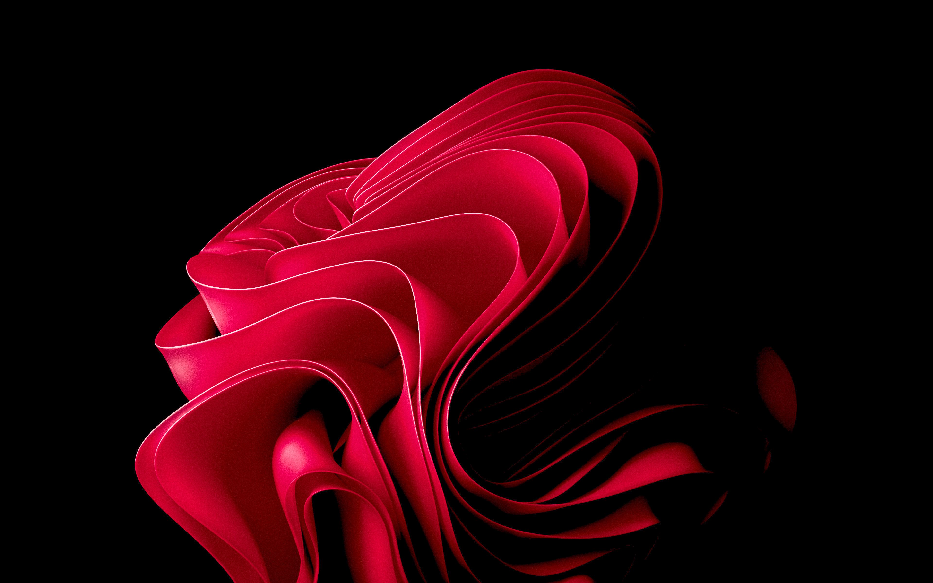 3840x2400 Red and Black Wallpaper and Background